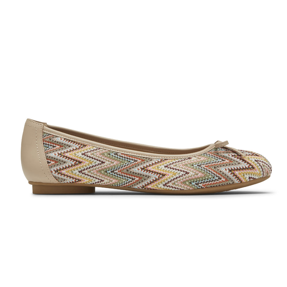 Rockport Singapore Womens Flats - Reagan Bow Multicolor - YA5798264